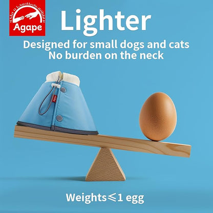 Agape Soft Dog Cone for Small Dogs & Cats, Comfy Dogs Recovery Collar After Surgery, Adjustable E Collar Alternative to Stop Licking, Protective Elizabethan Cones for Pup&Kitty, Comfortable Dog Cones