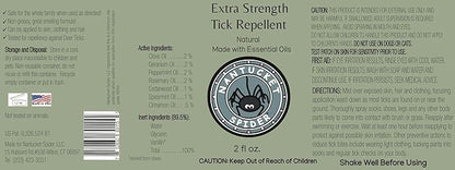 Nantucket Spider Extra Strength Tick Repellent Spray - 2 fl oz, Pack of 3 | DEET Free, Natural Tick Repellent for Humans | Made with Organic Essential Oils