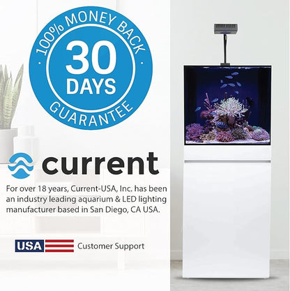 CURRENT USA 24-36" Inch Orbit Marine IC Loop LED Saltwater Reef Marine Aquarium Light with Bluetooth App Control | Wireless Lighting & eFlux Wave Pump Control for Fish Tank (4205)