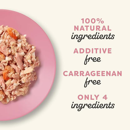 Applaws Natural Wet Cat Food in Broth, Limited Ingredient Canned Wet Cat Food, No Additives, Made with Natural Ingredients, Tuna Fillet & Shrimp in Broth (6 x 5.5oz Cans)