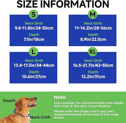 Dog Cone Collar S, Soft Cones for Large Medium Small Dogs,Adjustable Dog Cone Alternative to Stop Licking, Comfy Elizabethan Collar for After Surgery Wound Healing & Hot Spots Blue