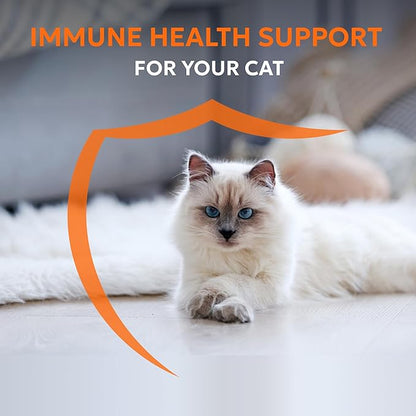 Nutramax Imuquin Immune Health Supplement Powder for Cats, with Beta Glucans, Marine Lipids, Vitamins and Minerals, 30 Packets, Updated Version