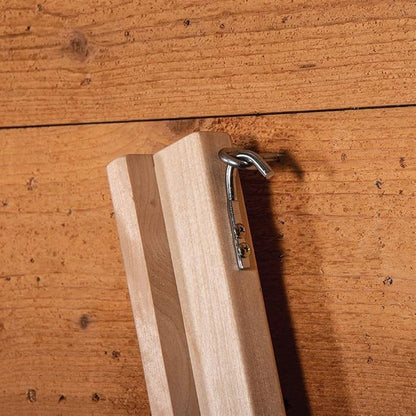 Collapsible Wooden English Saddle Rack | 18" Length | Easy to Mount | Folds Down Not Used | Fits Shorter Skirted Western Horse Saddles | Natural Pine Finish