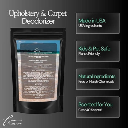Sandy Pink Paradise Carpet Freshener Powder 16 oz | Powerful Odor Eliminator for Home | Upholstery Deodorizer | Carpet Deodorizer | Pet Urine | Cat Litter Box | Pink Sands Fragrance