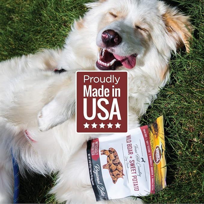 Smart Cookie All Natural Dog Treats - Wild Boar & Sweet Potato - Training Treats for Dogs with Allergies, Sensitive Stomachs - Soft Dog Treats, Chewy, Grain Free, Made in USA - 5oz Bag, Pack of 3