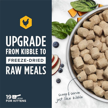 Instinct Raw Meals Freeze-Dried Kitten Chicken Cat Food, 9.5 oz. Bag