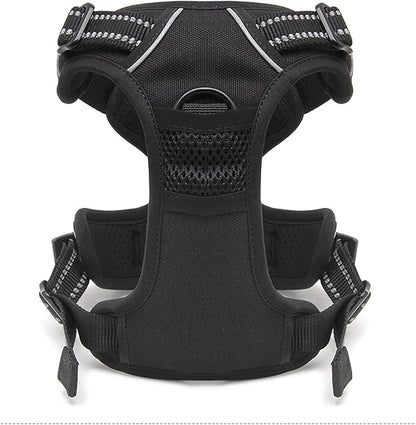 TRUE LOVE Truelove Adjustable No-Pull Dog Harness Reflective Pup Vest Harnesses Comfortable Control Brilliant Colors TLH5651(Black,M)