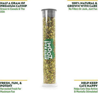 ZOOMIE Snake Kicker - Refillable Catnip Toy + Catnip | High Potency Hand Harvested Fresh | Soft Plush for Engaging Play