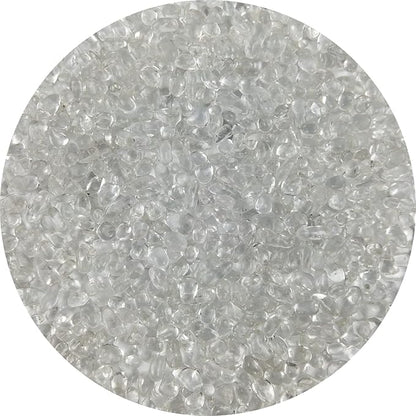 Lustering Decorative Round Glass Beads - Glass Marbles & Pebbles, Clear/Transparent 3-6mm, 1-Pound for Fire Pit Crafts, Resin Art, Vase Filler, Fish Tank & Aquarium Decoration