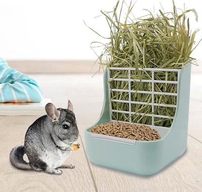 Litewoo Rabbit Hay Feeder Food Bowl Feeding Rack for Small Animal Guinea Pig Chinchilla Bunny Cage Accessories