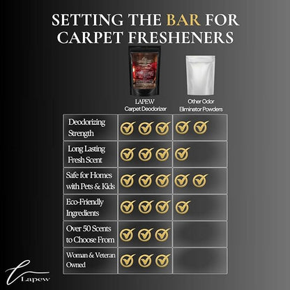 Cozy Cinnamon & Apple Carpet Freshener Powder: Powerful Odor Eliminator for Home, Upholstery Deodorizer, Carpet Deodorizer, Pet Urine, Cat Litter Box - Cozy Cinnamon & Apple Fragrance.