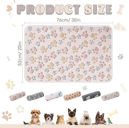 6 Pack Guinea Pig Cage Liner, Washable Guinea Pig Fleece Blankets Beding Accessories, Flannel Throw Warm Sleep Mat, Pet Pee Pads for Small Animal Hamster Rabbit Puppy Cat (30x20 Inch)