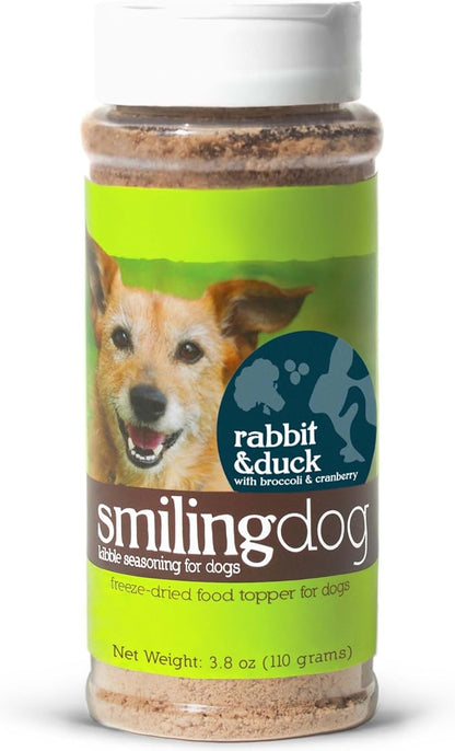 Herbsmith Kibble Seasoning – Freeze Dried Rabbit & Duck – Dog Food Topper for Picky Eaters - 3.8 oz