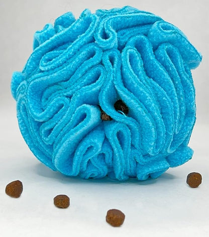 Puppy and Small Breed Snuffle Interactive Foraging Dog Puzzle Ball Toy Blue