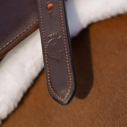 Equinavia Eidsvoll Close Contact English Saddle Pad | Horse Saddle Pad with Shock Absorbing Fleece Top | Hook & Loop Billet Straps, Secure Fit | Breathable for All Riding Styles