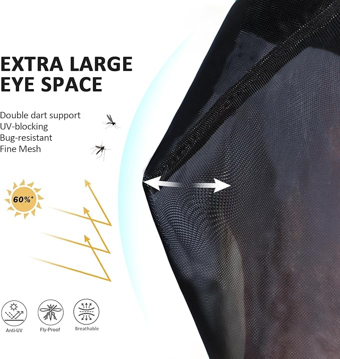 Harrison Howard Pro Luminous Horse Half Face Fly Mask Large Eye Space with Ears UV Protection for Horse Coral Orange M