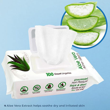Best Pet Supplies Pet Wipes for Dogs - Dog Wipes Cleaning Deodorizing, for Coats, Ears, Paws - Hydrating, Aloe Vera, 400 Count.