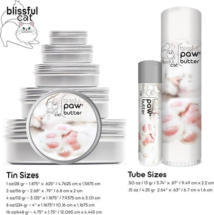 The Blissful Cat Paw Butter, Moisturizer for Dry Paw Pads, Softens and Protects Rough Feet, Versatile, Lick-Safe Balm, 0.15 oz.
