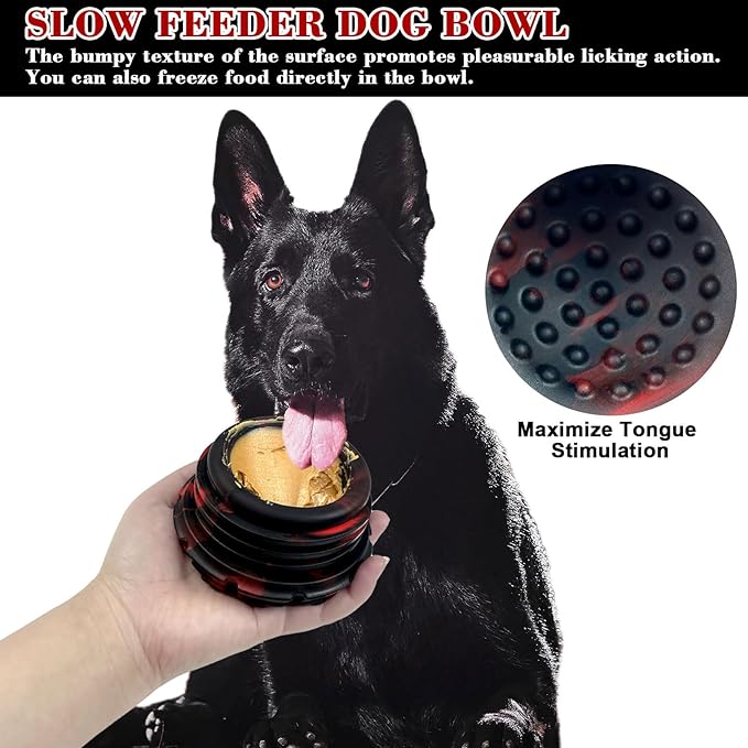 Yipetor Frozen Treat Dispensing Dog Toy – Durable Rubber Puzzle for Power Chewers