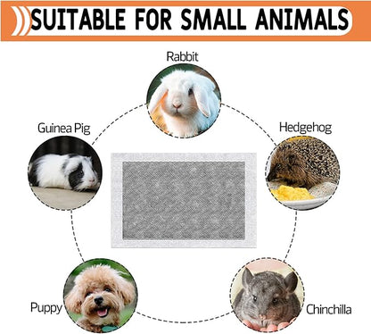 Guinea Pig Bedding, Disposable Guinea Pig Cage Liners, Charcoal Odor Controlling Absorbent Waterproof Pee Pads for Rabbits, Hamster and Other Small Animals. 24''x47''(for Midwest),10 Count