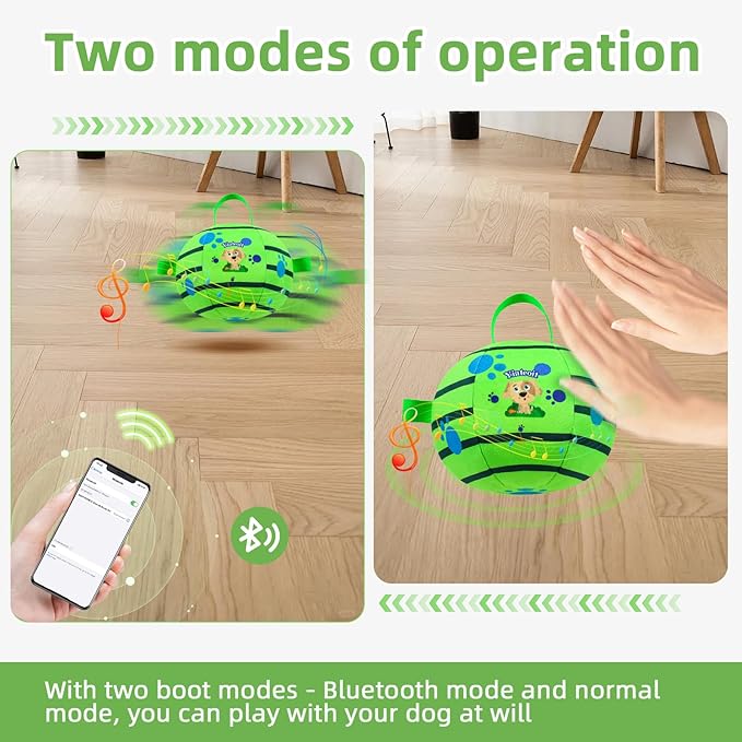 Interactive Dog Toys,Remote Control Dog Balls with Jumping, Rolling & Moving Functions - Includes a Vibrating Dog Ball and Durable Chew Fabric for Safe Play (7.1")