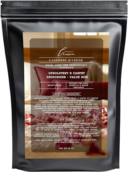Cashmere Cedar Carpet Freshener Powder Refill 36 oz | Powerful Odor Eliminator for Home | Upholstery Deodorizer | Carpet Deodorizer | Pet Urine | Cat Litter Box