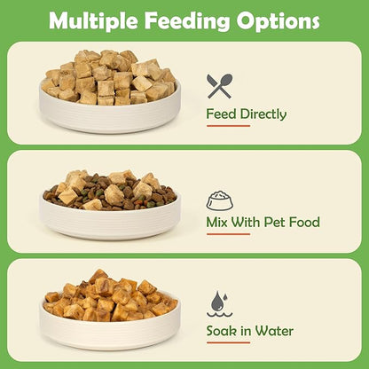 MON2SUN Freeze Dried Salmon Cat and Dog Treats, Single Ingredient Natural and Healthy Dog Snacks, High Protein Training Treats & Food Topper, 6oz