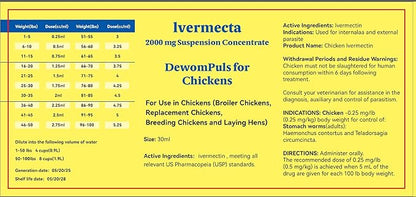 Poultry Chicken Supplies, Safe for Eggs, 30 mL