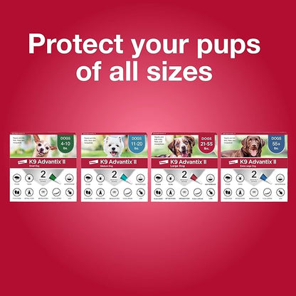 K9 Advantix II Medium Dog Vet-Recommended Flea, Tick & Mosquito Treatment & Prevention | Dogs 11-20 lbs. | 1-Mo Supply