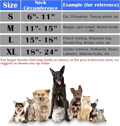 Katoggy Inflatable Dog Cone Collar for Dogs & Cats - Soft, Adjustable Blow-up Donut E-Collar for Small, Medium & Large Pets