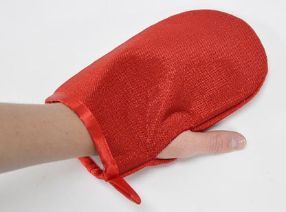 Hair Magnet Pet Fur Removal Mitt, Lint, Fur, and Dander Cleanup for Furniture, Clothing, and Upholstery, Reusable, Durable, Quick & Easy Cleaning, Red, 2-Pack