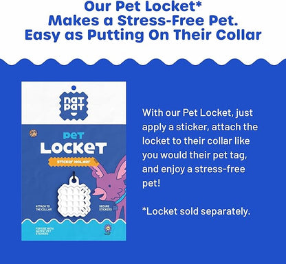 NATPAT Pet Zen Calming Patches for Dogs & Cats – Non-Medicated Effective Stress Relief for Travel, Fireworks & Separation Anxiety - Long Lasting & Non-Toxic (24 Patches) - Locket Sold separetely