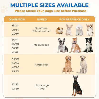 Fostanfly Non-Slip Washable Pee Pads for Dogs, 2 Pack 48''x60'' Extra Large Ultra-Absorbent and Leak-Proof Reusable Potty Training Pads for Dogs, Puppy and Cats of Add 8 Lanyards