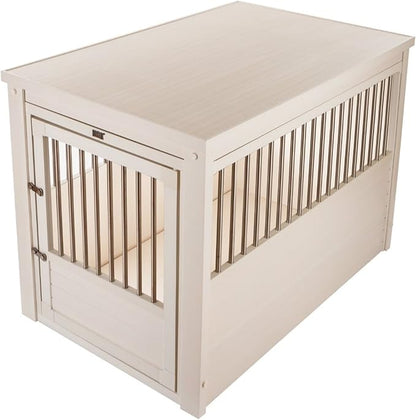 New Age Pet EHHC404XL ecoFLEX Pet Crate/End Table, Antique White, X-Large