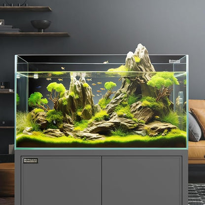 Tall Rimless Aquarium 3 Gallon, Ultra Clear Low Iron Nano Fish Tank for Betta, L7.9×W7.9×H11.8 Glass Thickness 5mm with EVA Foam Leveling Mat