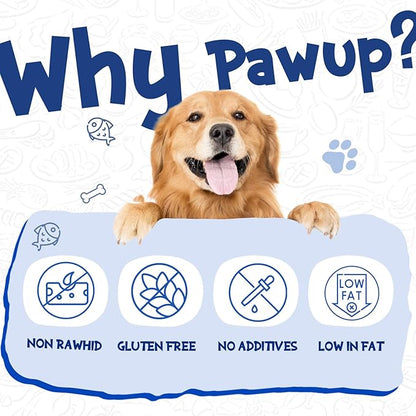 Cod Skin Dog Treats - Natural Fish Roll Snacks w/Taurine, Single Ingredient Chews, Rich in Omega 3, 16.2 oz