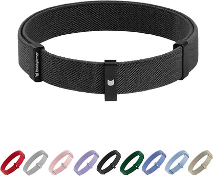 Safety Cat Collar and ID Tag Set, Elastic Quick Release Non Breakaway Collar, Personalized Aluminum Engraved Pet Name Tag, Lightweight for Kitten Small Large Cats (Midnight Black-M, Pocket)