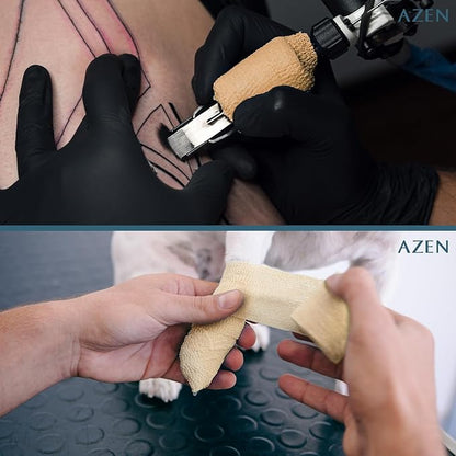 AZEN 8 Pack Self Adhesive Bandage Wrap, 2" X 5 Yards Elastic Cohesive Bandage Wrap, Skin Color Athletic Tape, Vet Wrap, Ankle Tape, Tattoo Grip Tape Wrap