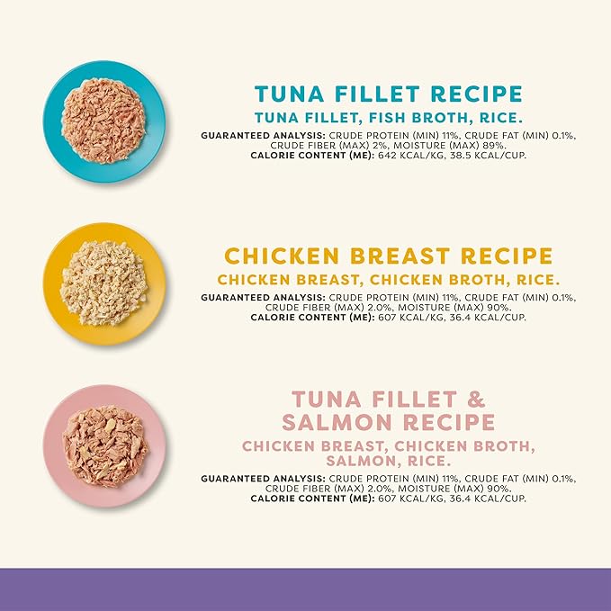Applaws Natural Wet Cat Food, Limited Ingredient, Grain-Free, Protein with No Artificial Additives, Variety Pack in Broth (8X 2.12 oz Easy-Open Cups)