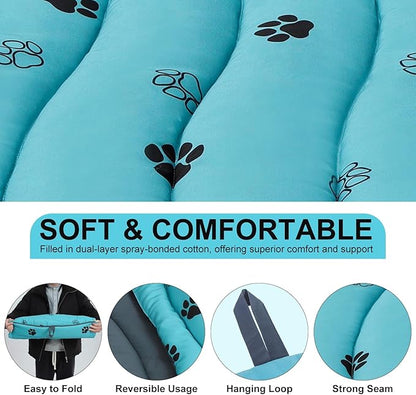 BINGPET Outdoor Travel Dog Bed for Large/Medium Dogs,Portable Waterproof Camping Mat with Carry Bag,Foldable Outside Bed,Machine Washable Indoor Pet Mat for Small,Medium and Large Dogs 26"x43"