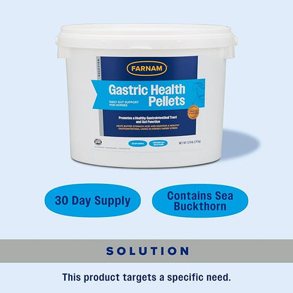 Farnam Gastric Health Pellets, Daily Gut and Digestive Health Supplement for Horses Helps Maintain a Healthy Gastrointestinal Tract and Gut Function