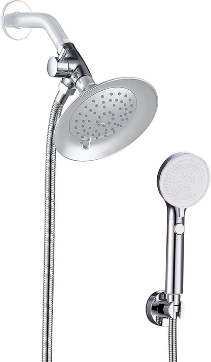 VSincerity Dog Shower Head Sprayer Pet High Pressure 3 Mode Handheld with ONOFF Switch Metal Diverter 100Inch ExtraLong Stainless steel Hose No Drill Hook Chrome 2 Piece Set