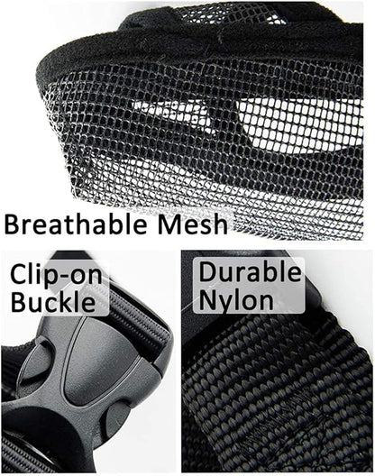 Crazy Felix Nylon Dog Muzzle for Small Medium Large Dogs Dachshund Beagle Poodle Labrador, Air Mesh Breathable and Drinkable Pet Mouth Guard for Anti-Biting Chewing Scavenging(M, Grey)