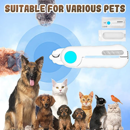 Pets Nail Clippers with Light, Cat Dog Nail Clippers with Built-in Nail File, Sharp Blades, Portable Cat Nail Clipper, Cats Claw Trimmer, Adjustable Claw Clippe for Cats (Style A)