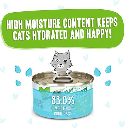 Weruva B.F.F. Play - Best Feline Friend Paté Lovers, Aw Yeah!, Lamb & Tuna Told Ya' with Lamb & Tuna, 2.8oz Can (Pack of 12)