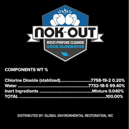 NOK OUT Odor Remover, Pet Deodorizer and Cleaning Spray, Made in the USA, 16 Fluid Ounce Spray, 2-Pack