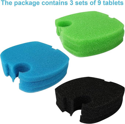 Aquarium Canister Filter Pads Sponges (9 pcs) Replacement for SUNSUN HW-304B/404B/704B/3000 CF500 Filter Pads Bio Sponges