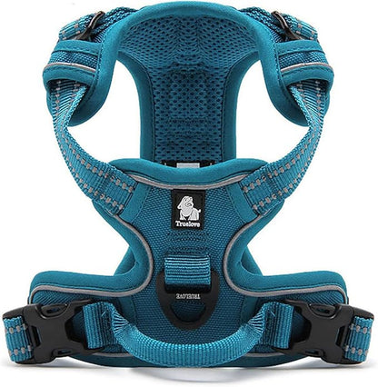 TRUE LOVE Truelove Adjustable No-Pull Dog Harness Reflective Pup Vest Harnesses Comfortable Control Brilliant Colors TLH5651(Blue,XL)