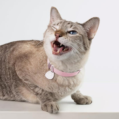 Safety Cat Collar Pro, Lightweight Elastic Release Non Breakaway Cat Collar Adjustable with Snap Fastener for Kitten All Small Large Cats, US IDA Gold Award (Monet Purple, S 5.9-11.8")