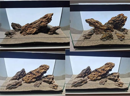 Unocho Aquarium Stone Rocks Dragon Stone Rock 10LB Aquarium décor Rocks Aquascaping Stone Fish Rocks for Aquariums Landscaping Model Tank Decoration-2-6 inches